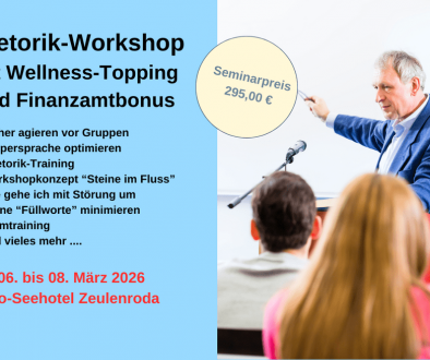 Rhetoriktraining, Seminar und Workshopplanung