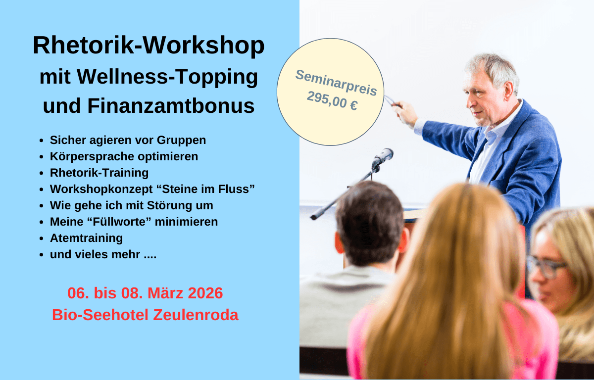 Rhetoriktraining, Seminar und Workshopplanung
