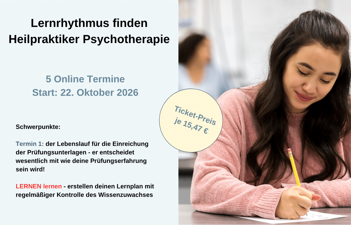 Lerngruppe Prüfungsvorbereitung Heilpraktiker Psychotherapie